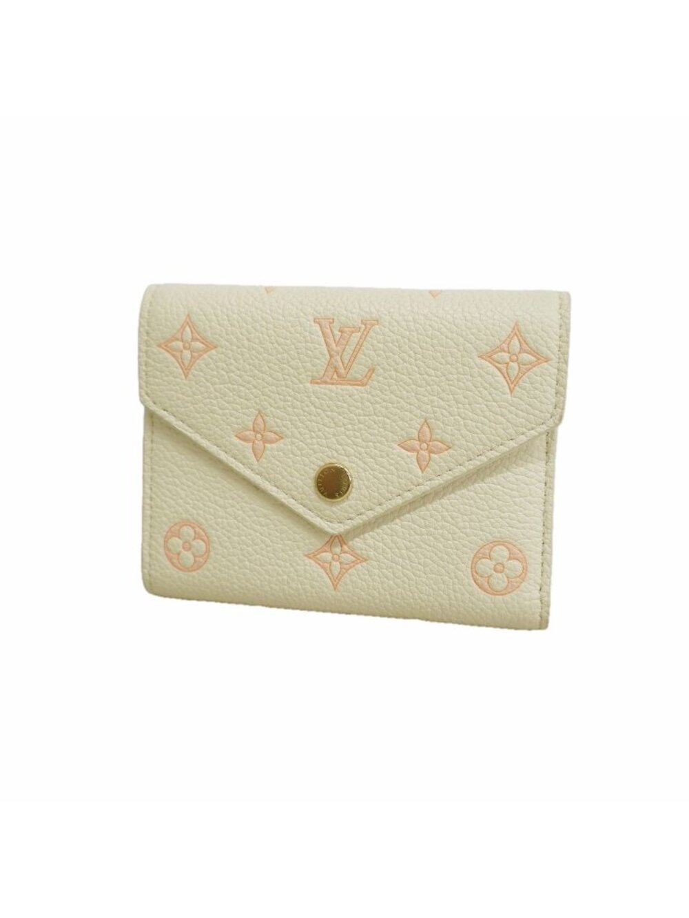 Louis Vuitton Trifold Wallet Monogram Empreinte Portefeuille Victorine Milky